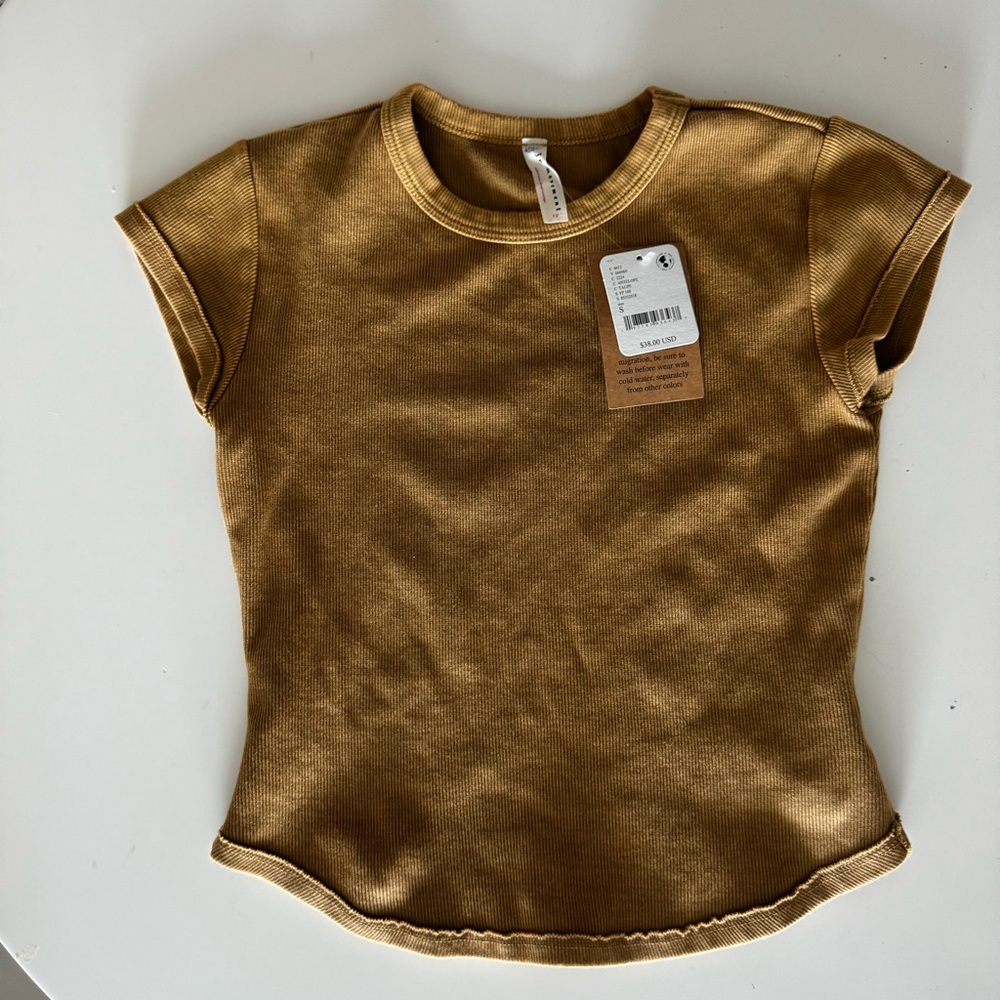Free People Ribbed Baby Tee - Picture 3 of 3
